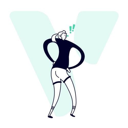 Illustration einer Frau mit dem jobvalley Logo.